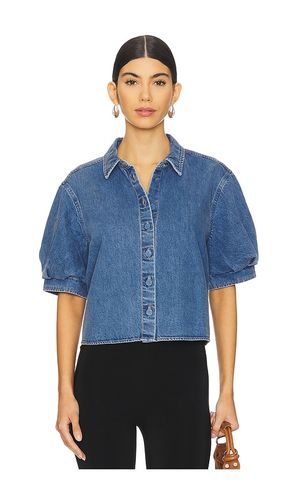 Billow Sleeve Shirt in Blue. - size L (also in M, S, XS) - FRAME - Modalova