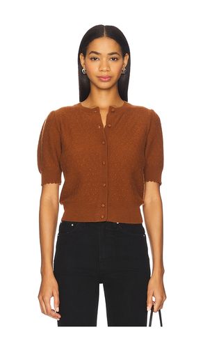 The Cashmere Pointelle Cardi in Brown. - size L (also in M, S, XL, XS) - FRAME - Modalova