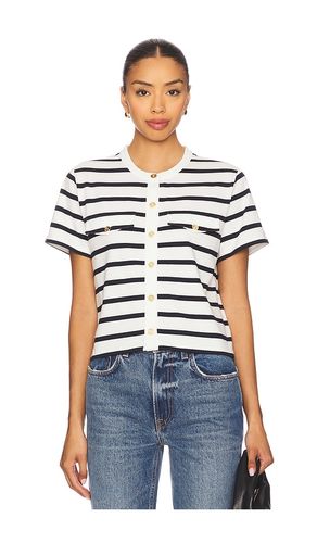 The Jersey Striped Top in White. - size L (also in M, XL, XS) - FRAME - Modalova
