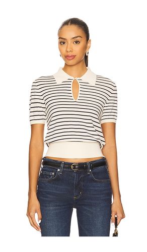The Keyhole Polo in Ivory,Black. - size M (also in S) - FRAME - Modalova