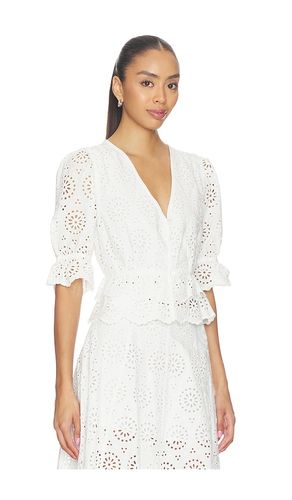 The Deco Eyelet Tiered Blouse in . Size S. Also in M, L - FRAME - Modalova