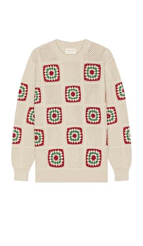 Crochet Knit Sweater in Nude. - size L (also in M, S, XL/1X) - Far Afield - Modalova