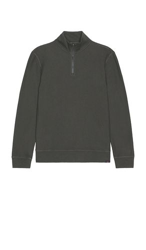 Textured Knit Quarter Zip Sweater in Charcoal. - size L (also in M, S, XL/1X) - Faherty - Modalova