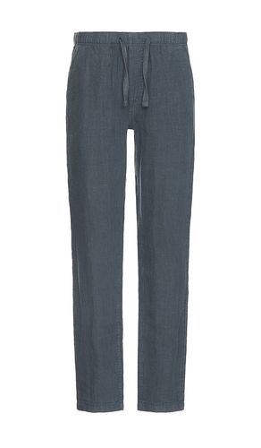 Linen Drawstring Pants in Navy. - size L (also in M, S, XL/1X) - Faherty - Modalova