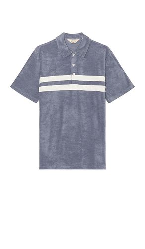 Cabana Towel Terry Surf Stripe Polo in Blue. - size L (also in M, S) - Faherty - Modalova