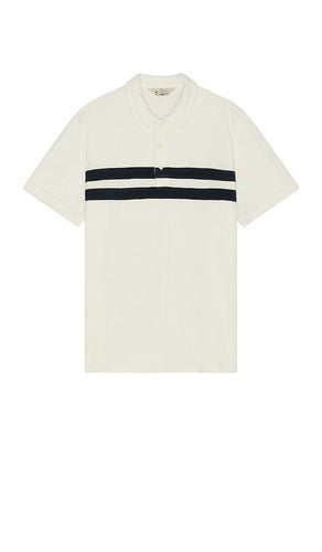 Cabana Towel Terry Surf Stripe Polo in White. - size L (also in M) - Faherty - Modalova