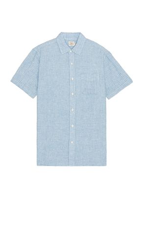 Short Sleeve Basketweave Shirt in Blue. - size M (also in S, XL/1X) - Faherty - Modalova