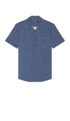 Short Sleeve Reserve Pima Shirt in Blue. - size M (also in XL/1X) - Faherty - Modalova