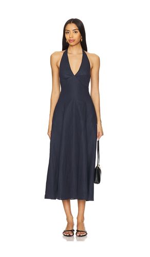 Vestido midi marais en color talla L en - Navy. Talla L (también en M, S, XL, XS) - FAITHFULL THE BRAND - Modalova