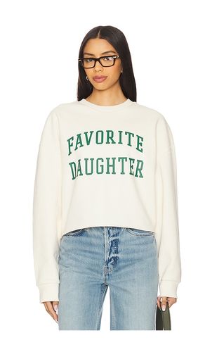 Cropped Collegiate Sweatshirt in Cream. - size L (also in M, S, XL) - Favorite Daughter - Modalova