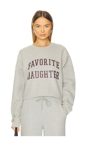 Cropped Collegiate Sweatshirt in Grey. - size L (also in M, S, XS) - Favorite Daughter - Modalova