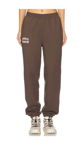 Collegiate Jogger in Brown. - size L (also in M, S, XL, XS) - Favorite Daughter - Modalova