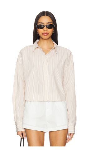 Camisa crop ex-boyfriend en color beige talla L en - Beige. Talla L (también en M, S, XL, XS) - Favorite Daughter - Modalova