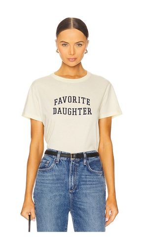 Cropped Collegiate Tee in Lemon. - size L (also in S, XS) - Favorite Daughter - Modalova