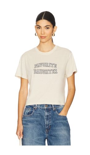 Cropped Collegiate Tee in Beige. - size L (also in M, S, XS) - Favorite Daughter - Modalova