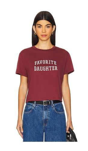 Cropped Collegiate Tee in Burgundy. - size M (also in L, S, XS) - Favorite Daughter - Modalova