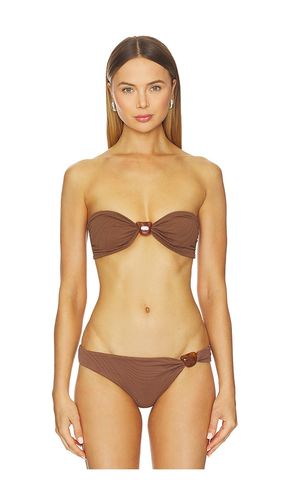 Eli Bandeau Bikini Top in Brown. - size L (also in S, XS) - F E L L A - Modalova