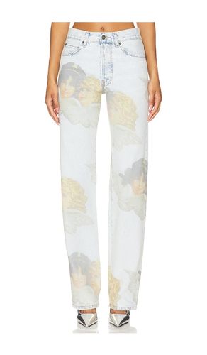 Angel Print Mid Blue Straight Fit Jeans in Denim-Light. - size 25 (also in 24, 26, 27) - FIORUCCI - Modalova