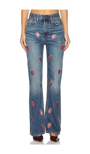 Raspberry Print Flare in Denim-Medium. - size 24 (also in 25, 26, 27, 30) - FIORUCCI - Modalova