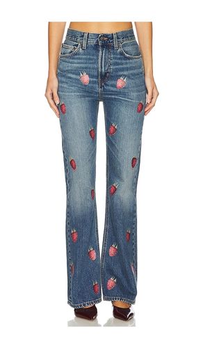 Raspberry Print Flare in Denim-Medium. - size 24 (also in 26, 30) - FIORUCCI - Modalova