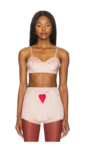Embroidered Satin Heart Bralette in . Taglia M. Also in S, XS - FIORUCCI - Modalova