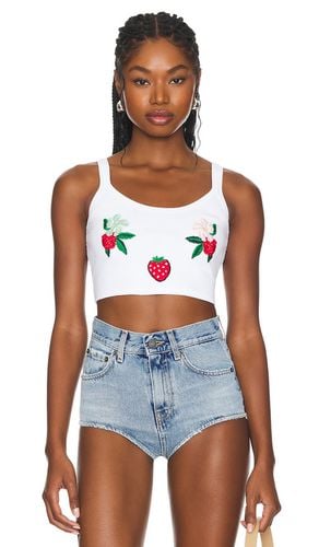 Embroidered Cropped Tank Top in . - size L (also in M, S, XL) - FIORUCCI - Modalova