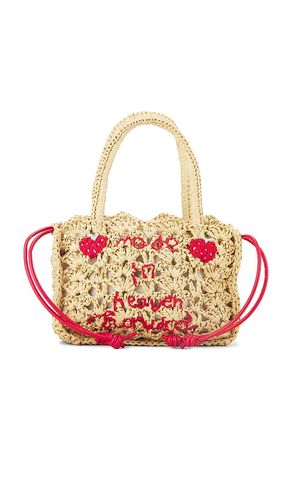 Made in Heaven Strawberry Raffia Mini Bag in Neutral - FIORUCCI - Modalova