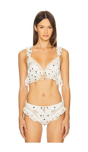 Butterfly Lace Ruffle Bralette in Cream. - size L (also in M, S, XL, XS, XXS) - For Love & Lemons - Modalova