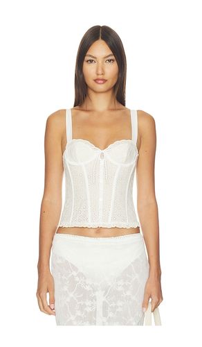 Eyelet Rose Bustier in White. - size XS (also in S, M, L, XL) - For Love & Lemons - Modalova