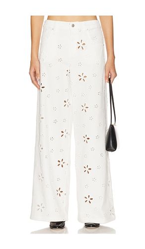 Daisy Eyelet Baggy Jeans in . - size L (also in S) - For Love & Lemons - Modalova