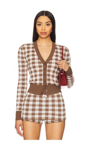Gingham Knit Cardigan in . Size L. Also in M, S, XS - For Love & Lemons - Modalova