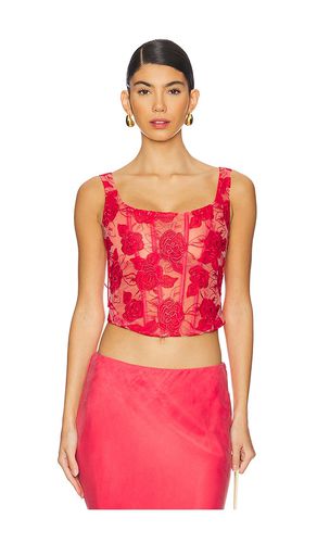 BUSTIER-TOP EMBROIDERED ROSES in . Size M, S, XL, XS - For Love & Lemons - Modalova