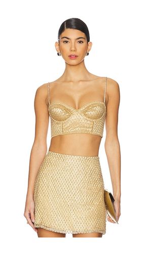 Glitter Grid Bustier Top in Metallic . - size L (also in M, S, XL) - For Love & Lemons - Modalova