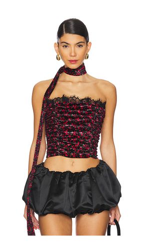 Berry Bud Velvet Bustier Top in . - size L (also in M, S, XL, XS) - For Love & Lemons - Modalova