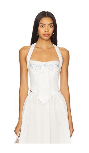 Tea Time Poplin Bustier Top in . Size S. Also in L - For Love & Lemons - Modalova