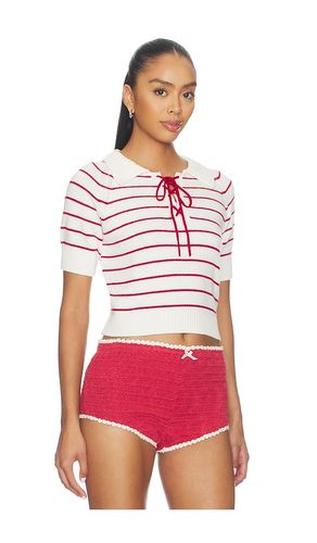 Betsy Striped Polo Tee in . Size L. Also in M, S, XL, XS - For Love & Lemons - Modalova