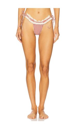 Ginham Bikini Bottom in Brick. - size M (also in S, XS) - For Love & Lemons - Modalova