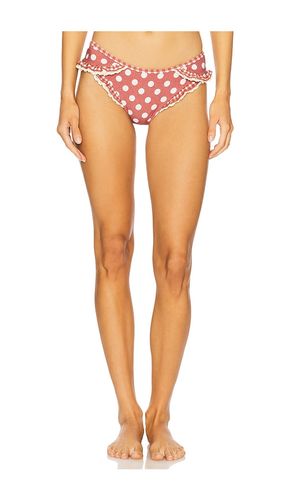 Denim Dot Bikini Bottom in Brick. - size L (also in XL) - For Love & Lemons - Modalova