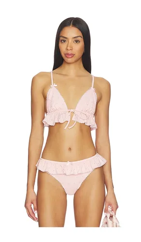 Polka Dot Ruffle Bikini Top in . - size L (also in M, S, XL, XS) - For Love & Lemons - Modalova