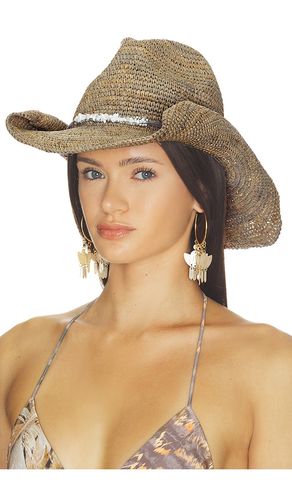 Zahara Crochet Raffia Cowboy Hat in - florabella - Modalova