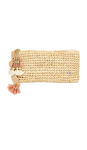 Alegre Crochet Raffia Clutch in - florabella - Modalova