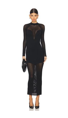 Knit Mesh Long Sleeve Maxi Dress in . - size L (also in M, S, XS) - fleur du mal - Modalova