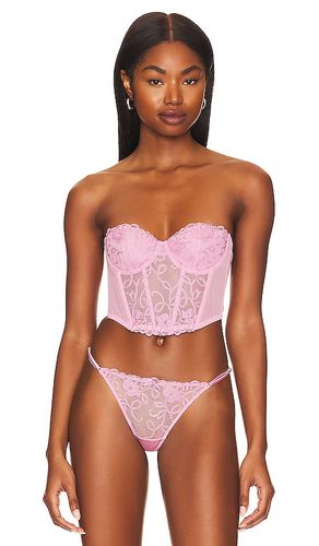 Bella Embroidery Open Back Bustier in Pink. - size 32B (also in 34B, 36C, 36D) - fleur du mal - Modalova