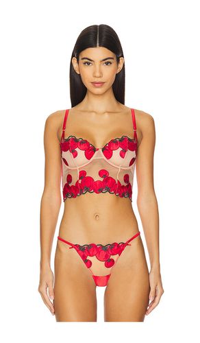 X REVOLVE Tomato Embroidery Longline Bra in Red. - size 32A (also in 32B, 32C, 32D, 34A, 34B, 34C, 34D, 36A, 36B, 36C, 36D) - fleur du mal - Modalova