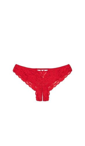 Charlotte Crotchless Panty in Red. - size 2 (also in 3, 4) - fleur du mal - Modalova