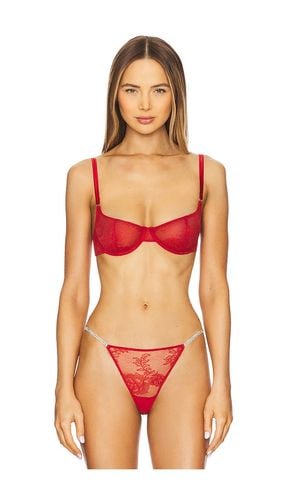 Bouquet Lace Scooped Balconette Bra in Red. - size 32B (also in 32C, 32D, 34B, 34C, 34D, 36B, 36C) - fleur du mal - Modalova