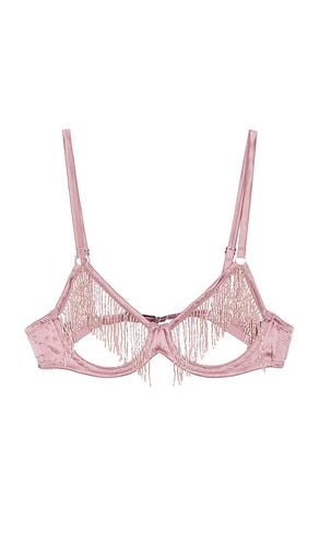 Beaded Fringe Ouvert Bra in Rose. - size 32B (also in 32C, 32D, 34B, 34C, 34D, 36C, 36D) - fleur du mal - Modalova