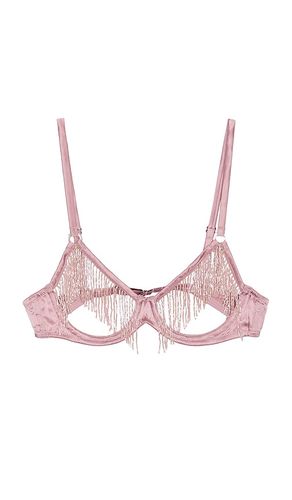 Beaded Fringe Ouvert Bra in Rose. - size 32B (also in 34C, 34D) - fleur du mal - Modalova