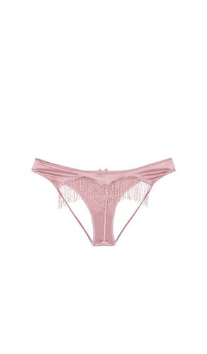 Beaded Fringe Ouvert Heart Shaped Panty in Rose. - size 1 (also in 3, 4) - fleur du mal - Modalova