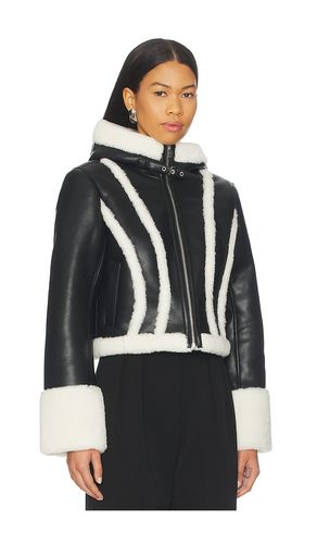 Leather & Fur Collar Jacket in . Size 0. Also in 4 - fleur du mal - Modalova